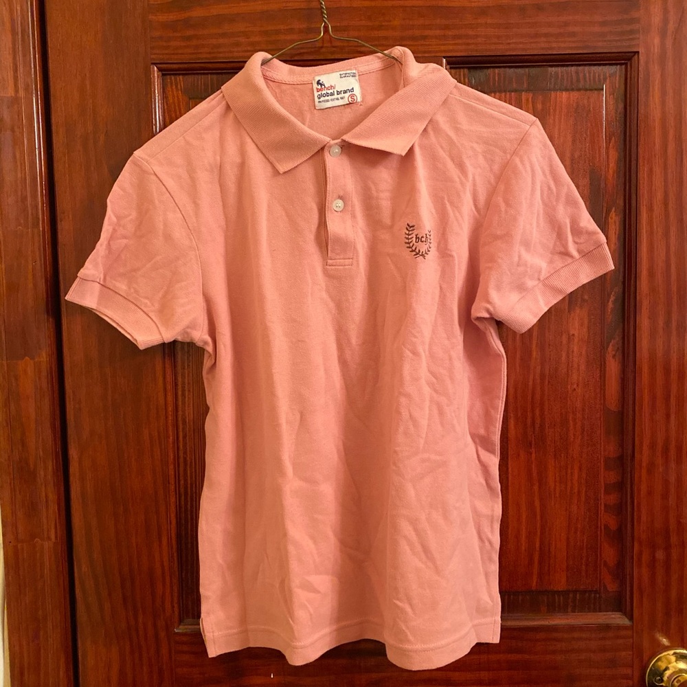 Bench Men Pink Polo Shirt Size Small